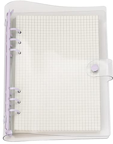 A6/A5 6 Löcher, bunter PVC-Einband, runder Ringordner mit Schnappverschluss, Loseblattordner, persönlicher Organizer (Orchid Bouquet, A5 mini set)