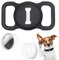 Aukvite Étui de Protection pour Colliers Airtag pour Animaux de Compagnie, pour Les Accessoires de Collier pour Animaux de Compagnie Airtag GPS Finder (Noir)