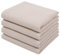 Moosfor Geschirrtücher 100% Baumwolle, 4er Set 32 x 72 cm, Weiche Geschirrhandtücher Küchenhandtücher Saugfähig Küchentücher Dicke Premium Geschirrtuch Spüllappen Putzlappen, Beige
