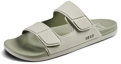 Reef Cushion Tradewind Leather Sandals in Black