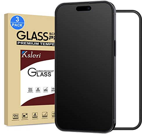 Ksleri 3 Stück für iPhone 14 Pro für Matt Panzerglas, Matt Schutzfolie 2,5D Displayschutz Folie Screen Protector, 9H Hartglas Blendschutz, 6,1 Zoll