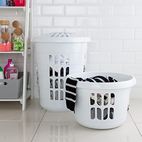 Wham 2 Piece Casa Laundry Basket & Hamper Set Ice White