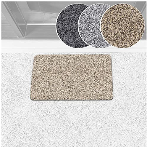 ANRO Schmutzfangteppich Matte Teppich Läufer Flurläufer Bodenbelag Schmutzfangläufer Sauberlaufmatte Meterware Dover Beige 40x60cm