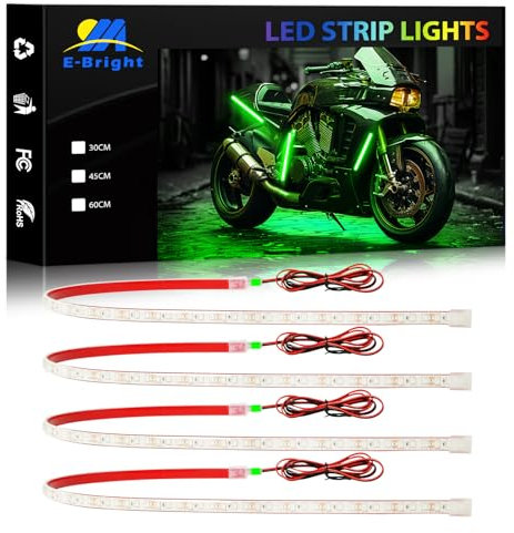 YM E-Bright Luce di Striscia Automotive LED Può Tagliare Underwater Ocean LED Illuminazione Moto Camion Golf Auto Indoor ed Outdoor Impermeabile IP68 24 pollici 72SMD 12V (4 pezzi)