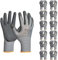 Gebol Master Flex Eco 12er Set | Arbeitshandschuhe mit Nitril-Beschichtung | sicherer Griff | Nitrilhandschuhe für Werkstatt & Garten | Damen und Herren | Größe M (Gr 8) | Grau | 12 Paar Multipack