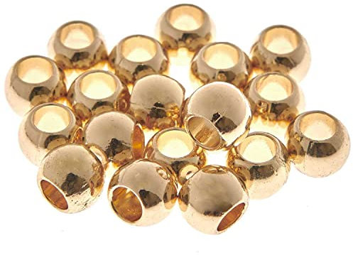 Rico Design itoshii Perlen 20 Stk Zink Ganzjährig 9.0 mm Durchmesser 7.0 mm Stärke Schmuckherstellung Bastelperlen DIY Zubehör Gold