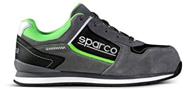 Sparco Gymkhana, Scarpe Antinfortunistiche Unisex-Adulto, Grigio e Verde, 42 EU