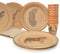 PARTY PARTY Safari Party Set 8 Gäste umweltfreundliches Kraftpapier, Partygeschirr Partybecher, Pappteller, Servietten, Party Deko Dschungel Kindergeburtstag Junge Mädchen, Geburtstag