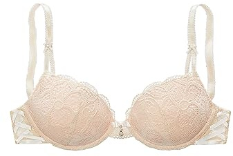 Lascana Damen Push-up-BH | mit Spitze, herausnehmbare Kissen, Zierschleifen, verstellbare Träger, erotische Dessous für besondere Momente