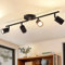 ANWIO LED Deckenleuchte 4 Flammig Schwarz, Deckenstrahler LED Schwenkbar GU10, Spotbalken Deckenlampe Spot GU10, Modern Deckenspot für Küche, Schlafzimmer, Wohnzimmer (Ohne Leuchtmittel) EUS-EA190811