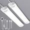 BERIXDEEP LED Batten Lights 2 Pack, Waterproof Plug in Strip Lights with Switch, IP65 Fuorescent Ceiling Lighting for Garage, Ceiling, Shed, Wall, Workshop, Office, 6500K Daylight, 1.3FT, 40cm, 18W