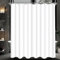 Lerores Rideau de douche, 280 x 200 cm, blanc pur, ourlet lesté, anti-moisissure, imperméable, lavable, en tissu polyester, pour salle de bain, baignoire avec 16 anneaux de rideau de douche