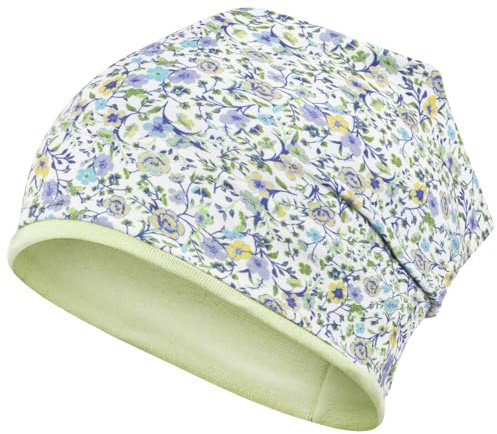 Smarilla Mädchen Beanie mit Blumenmuster | Übergangsmütze – leicht, bequem & farbenfroh