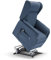 REDOKASA Poltrona relax elettrica FIRENZE MADE IN ITALY per anziani e disabili con kit batteria optional, 2 motori, 4 ruote, reclinazione e alzapersona (Senza KIT Batteria, Blu Denim)