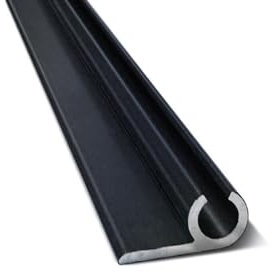 ANKO PLANEN Rail de fixation pour tente - 1 m - Anthracite - 7,5 mm - En aluminium - Fixation au plafond à 90° - Pour passepoil de 5,5 mm à 8,5 mm