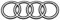 Audi 4M8853742B90A Ringe Logo Emblem, schwarz/weiß