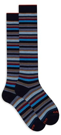 Gallo Calze lunghe uomo e blu righe multicolor micro