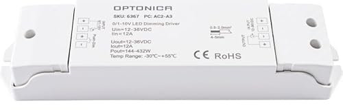 Optonica DIMMING DRIVER - Dimmer Switch DC12/36V 12.5A IP20 White 175 x 45 x 27 mm