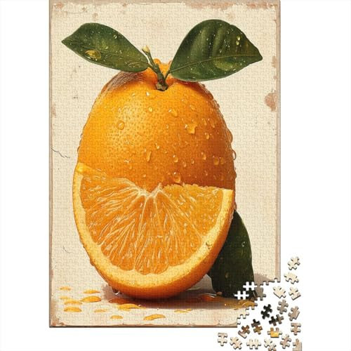 Vintage Orange 1000 Teile Puzzle Für Erwachsene Lernspiel Spielzeug Geschenk Puzzle Für Erwachsene Und Kinder Ab 14 Jahren 1000pcs (75x50cm)