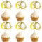 Blumomon 24Pcs 60th Happy Birthday Cupcake Toppers Happy 60 Cupcake Topper Cheers to 60 Cake Decoration 60th Birthday Party Decoration 60th Anniversary Cake Decoration（Gold）