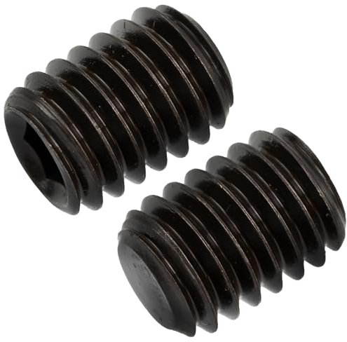 AERZETIX - NV18978 - Juego de 8 Tornillos sin cabeza M6x8mm con punta plana - huella hexagonal HEX 3 a 6 lados hueca - en acero - color negro