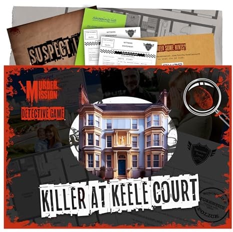 Murder Mission - Murder Mystery Game - Detective Killer Case Files - Date Night, Party Groups - Unsolved Cryptic Games - Killer At Keele Court