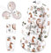 Sweetwavet Infant Insert Compatible with 4moms Mamaroo Swing and Infant Carseat, Including 3 Replacement Toys, Reversible Newborn Insert for Baby Swing, Stroller, Bouncer, Soft Fabric - Leaf