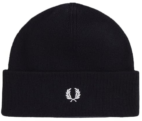 Fred Perry Mütze Wolle Blend Navy - Grösse - Herren - Bekleidung - - Wolle - Perfekt für Herbst und Winter