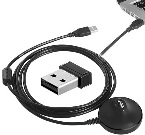 Generico USB Ant Stick – Portable Front Receiver with USB Extension Cable Fitness Device Separated from Computer Front Dongle Set for Indoor Cycling, TacX, Bkool, CycleOps, TrainerRoad