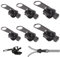 6 Stück Reisverschluss-Zipper Ersatz, Beojonvy Reißverschluss Reparatur Set, zipper für reißverschluss, Reisverschluss-Reparaturset für Jacken, Rucksäcke, Koffer (Schwarz)