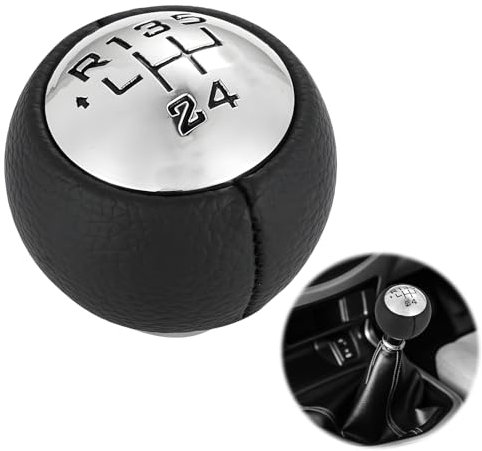 Fllyvly Pomo Palanca de Cambios 5 Velocidades Peugeot,Pomo Palanca de Cambios,Compatible con Peugeot 307 308 3008 407 5008 807, Diseño Ergonómico, Fácil de Instalar