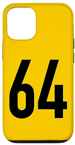 Número 64 en negro Carcasa para iPhone 12/12 Pro
