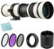 Super teleobiettivo zoom 420-800 mm F/8.3-16 con filtro UV, CPL, FLD, 2 x teleconverter, anello adattatore T2-AF per fotocamere Sony AF (A900, A850, A700, A580, A560, A55)