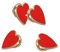 Homoyoyo 4 Pièces Broche Amour Bijoux Broche Saint Valentin En Forme De Broche De Créative Cœurs Broche De Vêtements Badge Dame Faire La Fête Faux Rouge Alliage