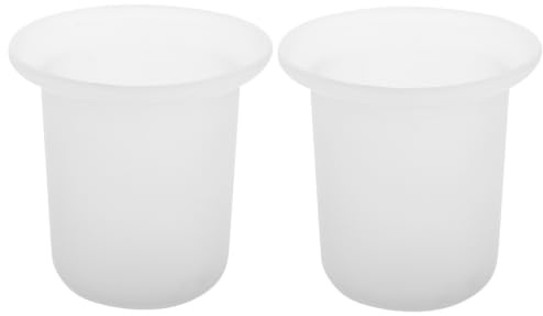 CAXUSD 2 portaescobillas de Inodoro, Vaso de Cristal para escobilla de Inodoro, Taza de Cristal, Accesorio de baño, Soporte para escobilla de Inodoro, Soporte para escobilla de Inodoro, Color