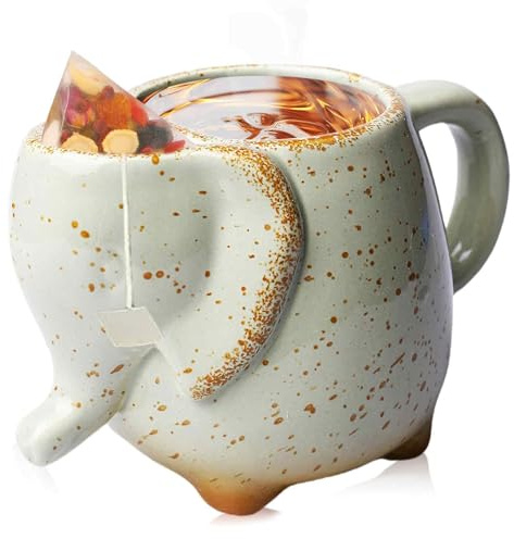 Tazza da tè, elefante, tazza da caffè, tazza da tè, elefante, tazza da caffè, tazza in ceramica, per gli amanti degli animali, per tè e caffè, succhi di frutta, acqua, zuppa, vino, whisky