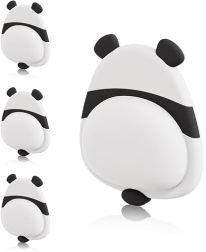 Set mit 4 Türstoppern, türstopper wand, türschutz, wiederverwendbar, aus Silikonmaterial(Panda-Design).
