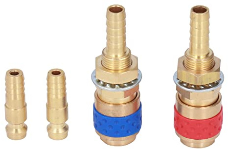 Connettore rapido per saldatura Raccordo in ottone Tubo flessibile M8 Connessione stabile Usi pratici Adattatore gas raffreddato ad acqua per TIG MIG