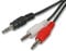 Mini jack stereo da 3,5 mm a 2 spine mono cavo splitter audio – 1 m