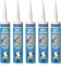 Semin A00968 Mastic Acrylique Blanc pour Combler des Fissures ou pour Réaliser des Liaisons entre différents Éléments de Maçonnerie, Intérieur/Extérieur, Cartouche de 310 ml (Lot de 5)