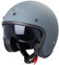 Motorrad Jet Helm Cafe Racer ECE 22-06 Sonnenblende Scooter Matt Grau S