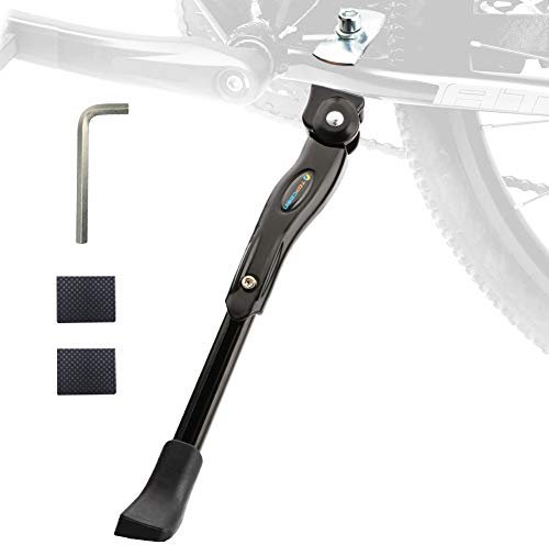 TOPCABIN Fahrrad Seitenständer Fahrrad Ständer Hinterbauständer Einstellbarer Universal Fahrradständer für 22-24-26-27-28 Zoll und 700c Mountainbike Rennrad Faltrad (Mittelstütze-Schwarz)