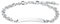 Amor Identarmband 925 Sterling Silber Unisex Damen Herren Armschmuck, 19 cm, Silber, Kommt in Schmuck Geschenk Box, 9557486