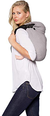 Porte-bébé KOKADI® Onbu - Heart2Heart Stone ✓ Pour enfant ✓ Ergonomique ✓ Coton biologique ✓ À partir de l'âge de l'assise jusqu'à 30 kg ✓ Sac inclus.