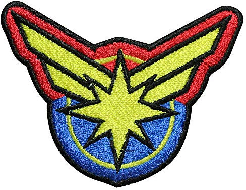 Captain Marvel Super Hero Movie Iron On Patch Sew On Patch Embroidered Patch/Badge for Clothes Shirts Jeans etc