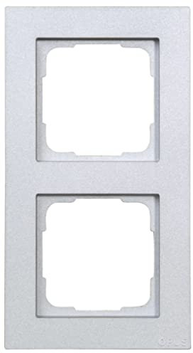 OPUS® 55 Kubus Abdeckrahmen Ausführung 2-fach, Farbe alu-silber-seidenglanz