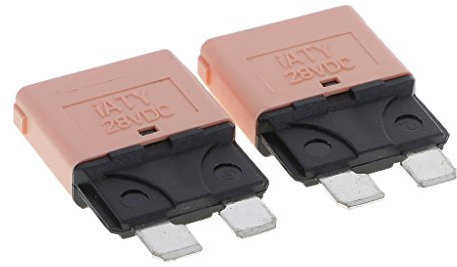 Milageto 2 Mini Disjoncteur Manuel de Fusible Réarmable Marin Automatique de Pièce 28V - 5A