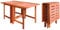 GDLC Tavolo Rettangolare 130x60x72 CM Pieghevole Giardino Legno MASSELLO RICHIUDIBILE
