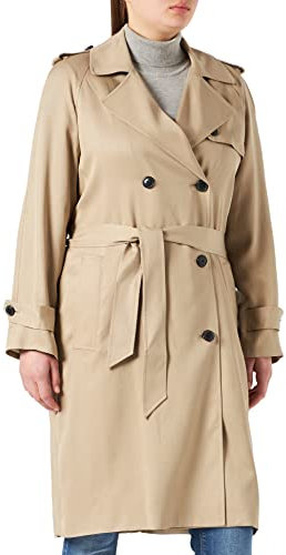 Tommy Hilfiger Tencel DB Trench Trenchcoat, Beige, 38 Femme