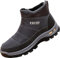 GILKUO Botas Nieve Hombre Invierno Impermeable Zapatillas sin Cordones Cremallera Zapatos Botines Térmicas Calientes Forradas Gris Talla 43
